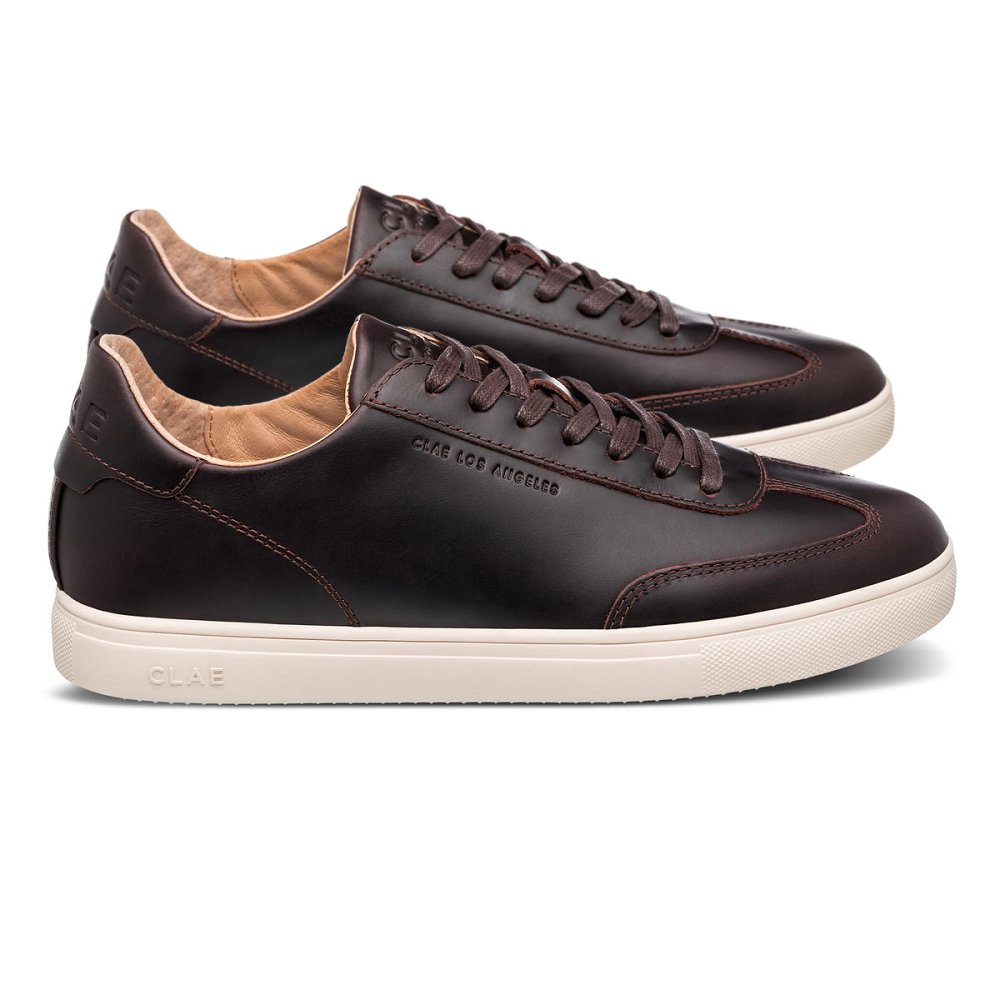 CLAE DEANE Shoes Mens USA017-L95 In Walrus Brown Leather